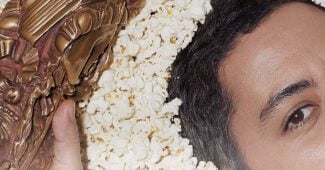 Manu Payet et un César dans du popcorn