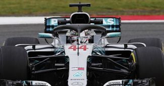 Lewis Hamilton à l'action