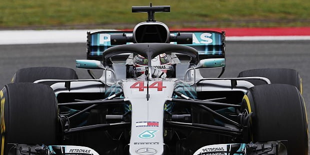 Lewis Hamilton à l'action