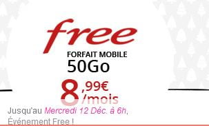 Forfat Free Mobile 50 Go à vie