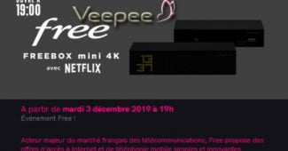 Le forfait Freebox Mini 4K avec Netflix sur Veepee