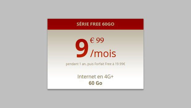 Offre 60 Go Série Free du mois de janvier