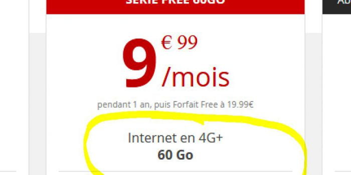 Série Free à 60 Go en mars