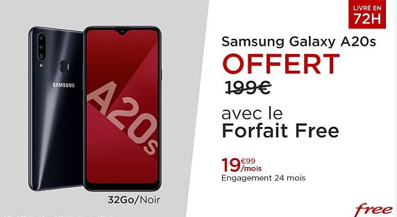 Veepee du Forfait Free Mobile avec Samsung offert