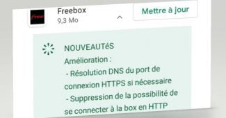 Mise à jour de l'application Freebox sur Android