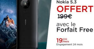 Nokia 5.3 offert avec le forfait Free Mobile