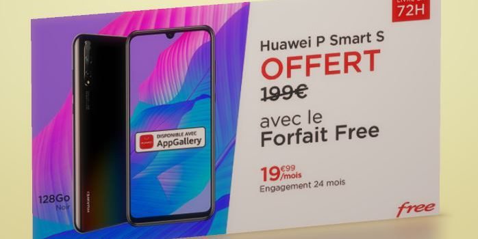 Vente Privée Free Mobile avec Huawei P Smart S