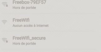 Des réseaux FreeWifi et FreeWifi_secure à proximité
