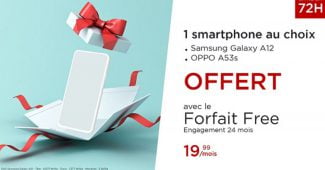 Vente Privée Veepee du forfait Free Mobile avec smartphone offert