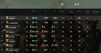 Top 1 à Warface en match Exclusion Area en JcJ chasseur de primes catégorie Sniper
