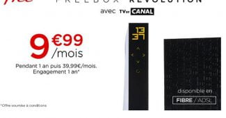 Vente Privée du Forfait Freebox Révolution avec TV by CANAL inclus