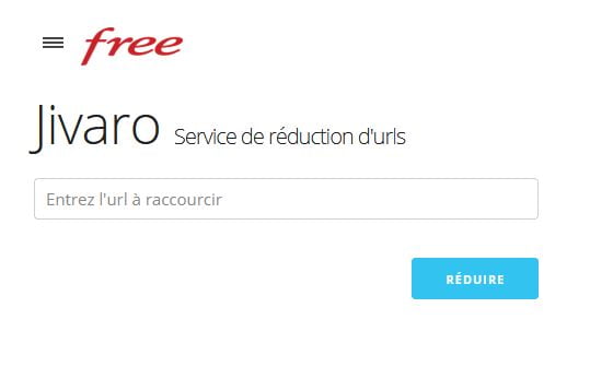 Jivaro le service de raccourcissement d'URL de Free