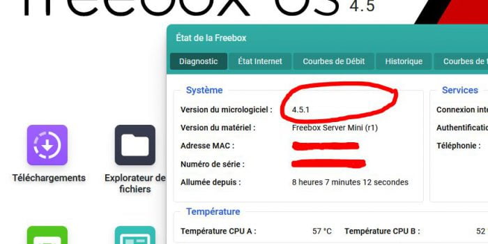 Mise à jour du Freebox Server en version 4.5.1