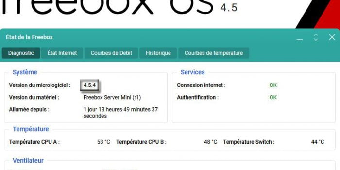Mise à jour du Freebox Server en version 4.5.4