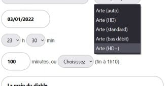 Un enregistrement en qualité HD+ depuis l'Espace Abonné Freebox