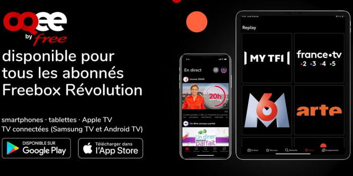 Capture d'écran de l'annonce OQEE TV sur Freebox Révolution