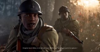Capture d'écran du récit de guerre "Tirailleur" du jeu Battlefield 5