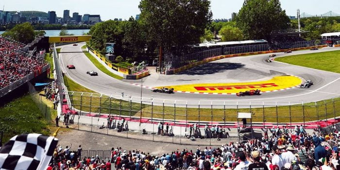 Capture d'écran du circuit Gilles-Villeneuve sur le site officiel de la Formule 1