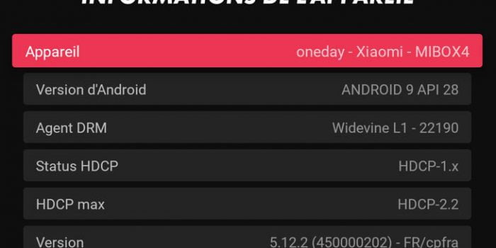 Capture d'écran de myCanal en version 5.12.2