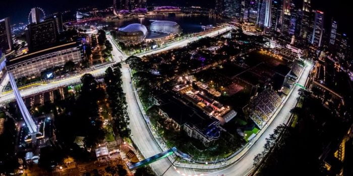 Capture d'écran du circuit Marina Bay sur le site officiel de la Formule 1
