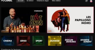 Capture d'écran de l'application myCANAL pour Android TV désormais en version 5.14.0