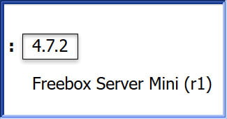 Capture d'écran sous Freebox OS de l'état d'une Freebox Mini 4K en version 4.7.2