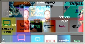 L'interface d'une TV Samsung 4K