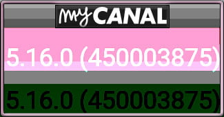 Capture d'écran de l'application Android TV myCANAL en version 5.16.0