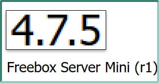 Capture d'écran sous Freebox OS de l'état d'une Freebox Mini 4K en version 4.7.5