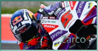 Capture d'écran de Johann Zarco sur sa Ducati Pramac en 2023