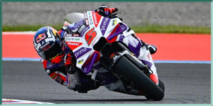 Capture d'écran de Johann Zarco sur sa Ducati Pramac en 2023