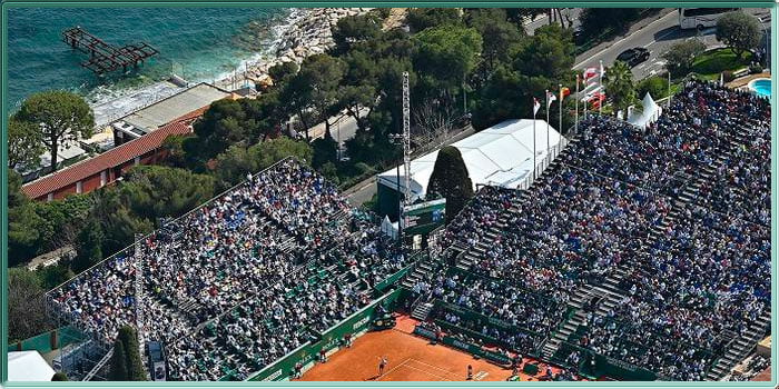 Vue aérienne du tournoi ATP Masters 1000 Monte Carlo