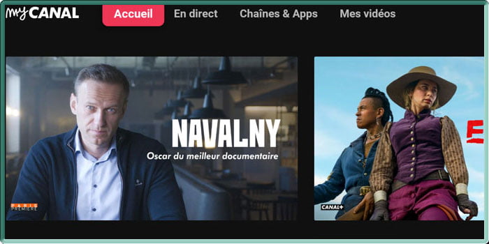 Capture d'écran de l'application Android TV myCANAL en version 5.19.0