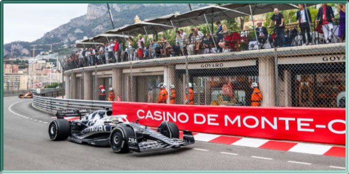 Capture écran d'une formule 1 à Monaco