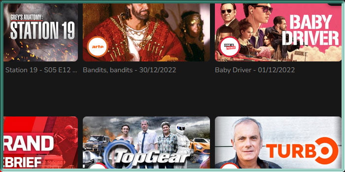 Capture d'écran de l'application Android TV OQEE by Free Web