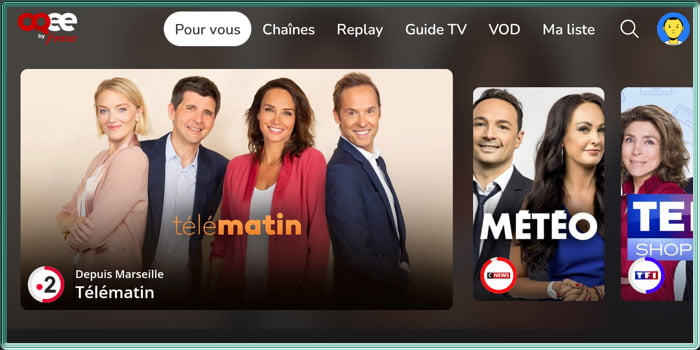 L'application Android TV OQEE by Free en version 1.22.0