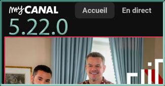 Capture d'écran de l'application Android TV myCANAL en version 5.22