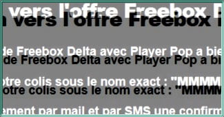 Capture d'écran du récapitulatif de migration vers la Frebox Delta Pop