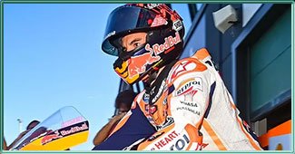 Marc Marquez sortie de box avec sa Honda Repsol