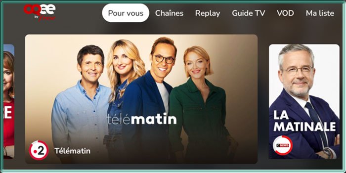 L'application Android TV OQEE by Free en version 1.27.1