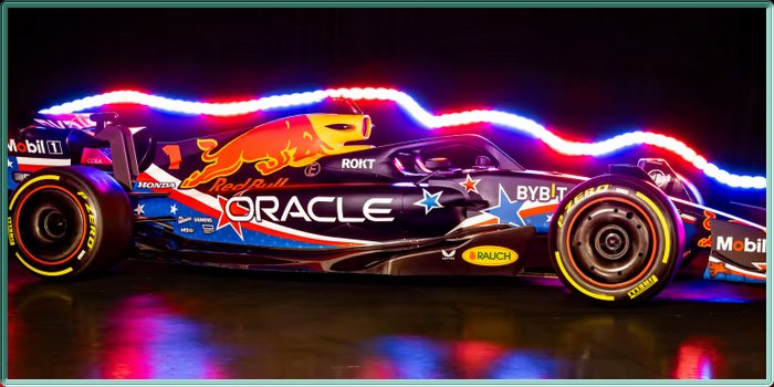 La livrée de la Red Bull pour le Grand Prix des États-Unis 2023