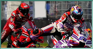 Bagarre entre Martin et Bagnaia