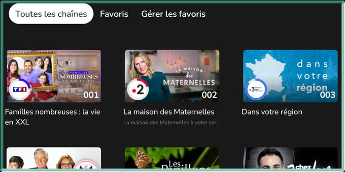 L'application Android TV OQEE by Free en version 1.29.4