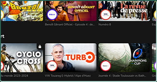 Capture d'écran de l'application Web OQEE by Free en version 2.0.3