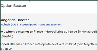 Option Booster 20 Go de Free Mobile à 3,99€