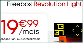 La Freebox Révolution Light en promotion sur le site Veepee