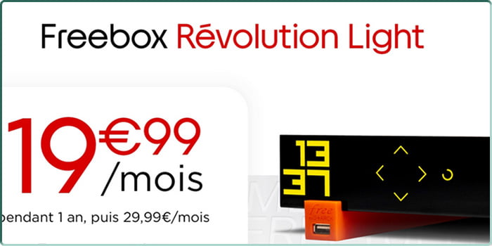 La Freebox Révolution Light en promotion sur le site Veepee