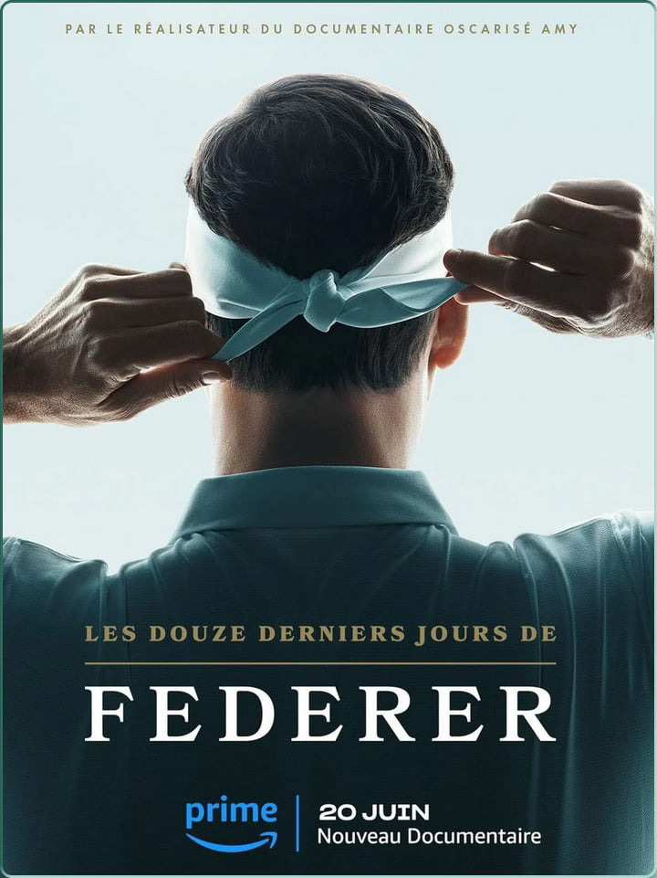 Affiche du documentaire "FEDERER : Les douze derniers jours" sur Prime Video