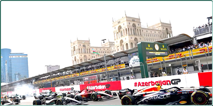 Un départ du Grand Prix de Formule 1 d’Azerbaïdjan