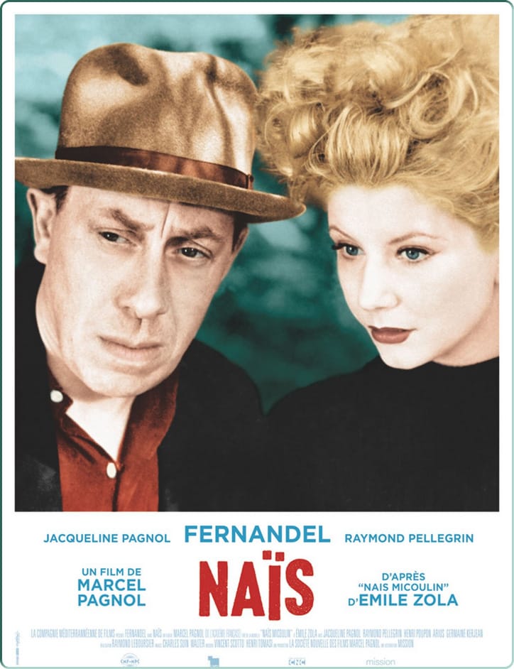L'affiche du film « Naïs » de Marcel Pagnol avec Fernandel et Jacqueline Bouvier en VOD